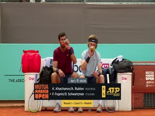 《2021ATP马德里大师赛 》第2021-05-03期2021ATP马德里站男双第1轮 卡恰诺夫组合vs弗格尼尼组合 英文录播