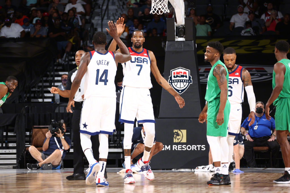 2021美国男篮热身赛 美国VS澳大利亚