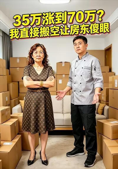 35万涨到70万?我直接搬空让房东傻眼