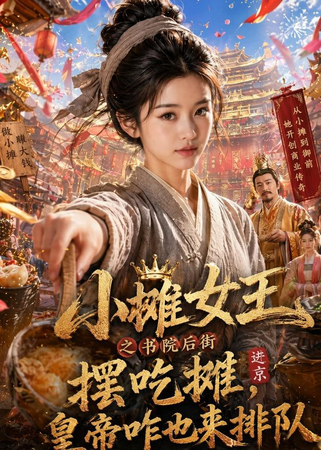 小摊女王之书院后街摆摊吃摊,皇帝咋也来排队