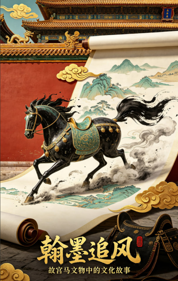 “翰墨追风”故宫马文物中的文化故事